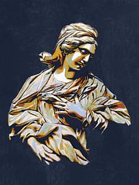 Colorful marble statue by Studio Carper