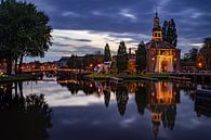 De Zijlpoort in Leiden in de avond van Martijn Joosse thumbnail