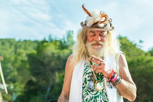Hippie auf der schönen Insel Ibiza