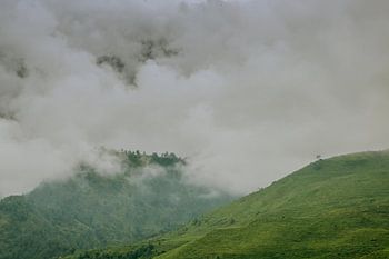 Grüne Berge zwischen den Bergen