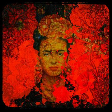 Motief Frida - Oranje - Frame 01 van Felix von Altersheim