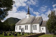 Kirche in Gjerde, Norwegen von Kees van Dun Miniaturansicht