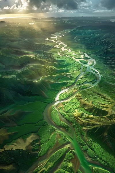 Verwobene Wasser, umarmende Berge von fernlichtsicht