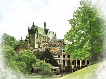 Hooglandse Kirche in Leiden, Südholland, Niederlande von Danny de Klerk