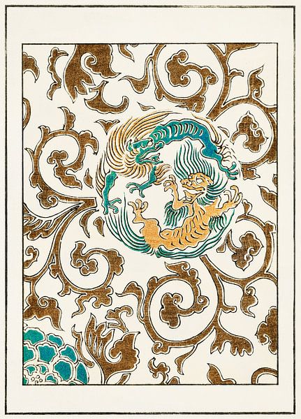 Spirit and floral motif, Watanabe Seitei by Masterful Masters