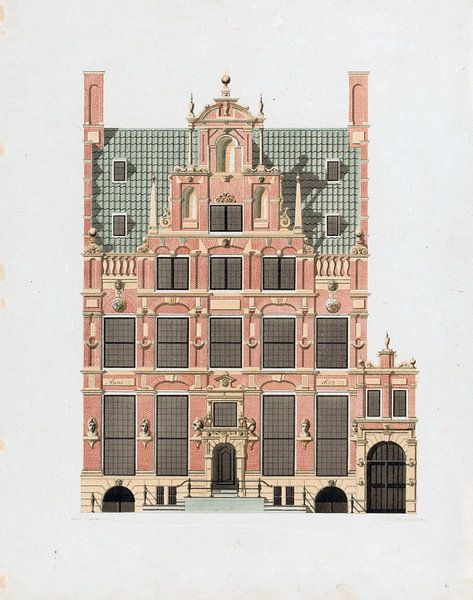 Lambertus Lingeman, House with the Heads in Amsterdam, in or before 1851 by Atelier Liesjes