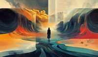 Reflections in surreal landscape by Marlon Paul Bruin thumbnail