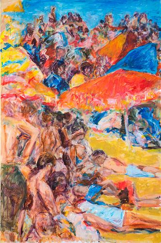 Beach with bathers 2