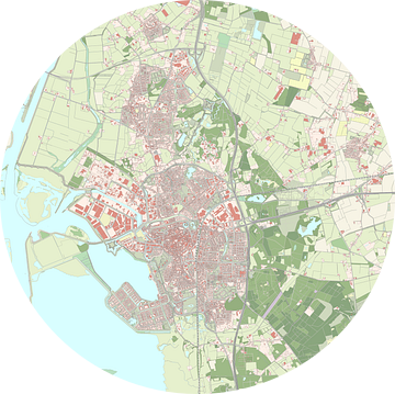 Kaart van Bergen op Zoom