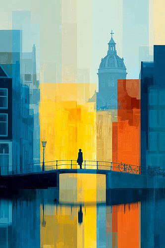 “City in Colour – Silhouette by the Canal”