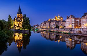 Abend in Metz, Frankreich