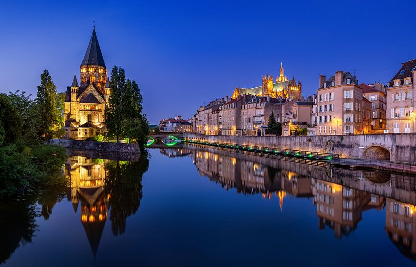 Avond in Metz, Frankrijk van Adelheid Smitt