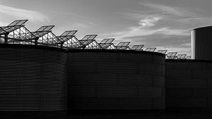Im Gewächshaus sind die Oberlichter geöffnet