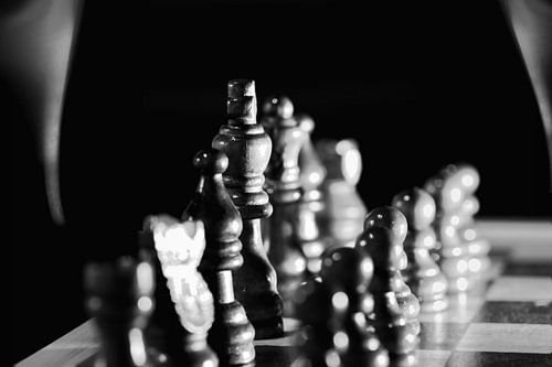 Schaken met de Koning in Focus