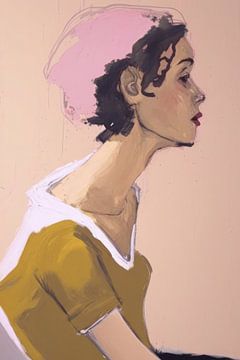 Portrait in pastel colours by Carla Van Iersel