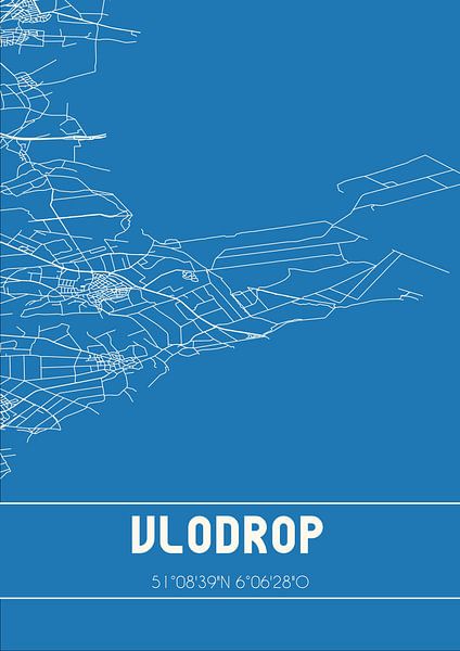 Blueprint | Map | Vlodrop (Limburg) by Prints of Place
