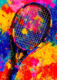 Tennisschläger in leuchtenden Farben von umi ipe