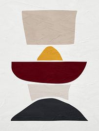 Modern geometric organic abstract art