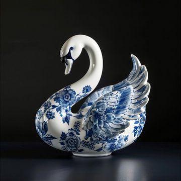 Delft Blue Swan van Christian Ovís