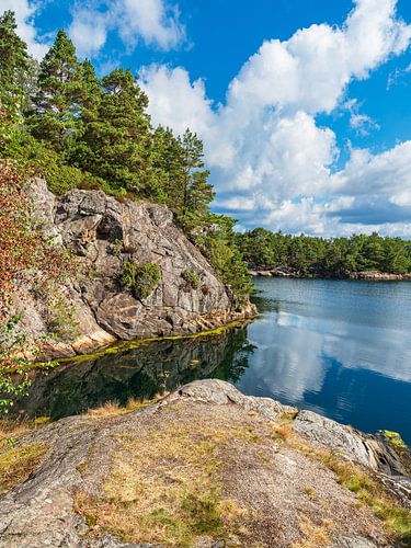 Landschap op het schiereiland Riveneset in Noorwegen