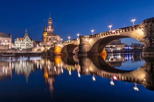 Het blauwe uur in Dresden