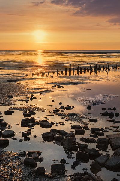 Sommerabend am Wattenmeer von Marga Vroom