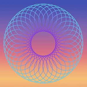 Cercle géométrique en dégradé