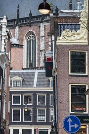 Amsterdam city centre, maze of buildings and street furniture by Suzan Baars