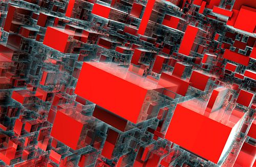 3d render illustratie van kubussen