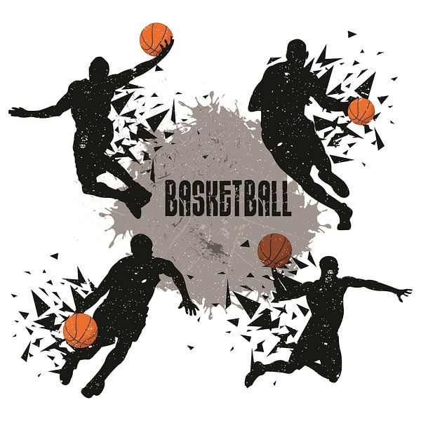 basket-ball, voilà cette affiche primale par Atelier Liesjes