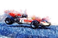 Graham Hill, Lotus Nürburgring Jump von Theodor Decker Miniaturansicht