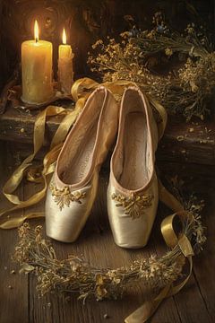 Ballet Shoes and Candlelight - Mystery Painting by Joriali photography and paintings