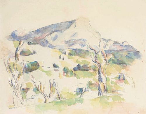 Mont Sainte-Victoire, uitzicht op Lauves, Paul Cézanne