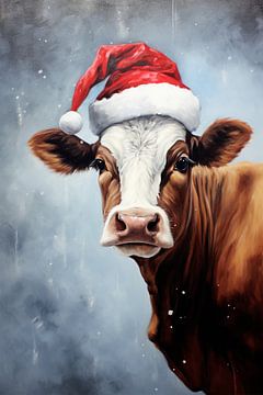 Christmas Cow by But First Framing