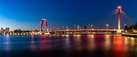 Willemsbrug in Rotterdam am Abend von Pieter van Dieren (pidi.photo) Miniaturansicht