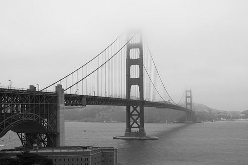 Panorama of San Francisco Golden Gate bridge