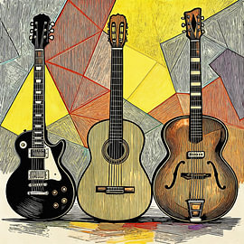 Three guitars by Hans Levendig (lev&dig fotografie)