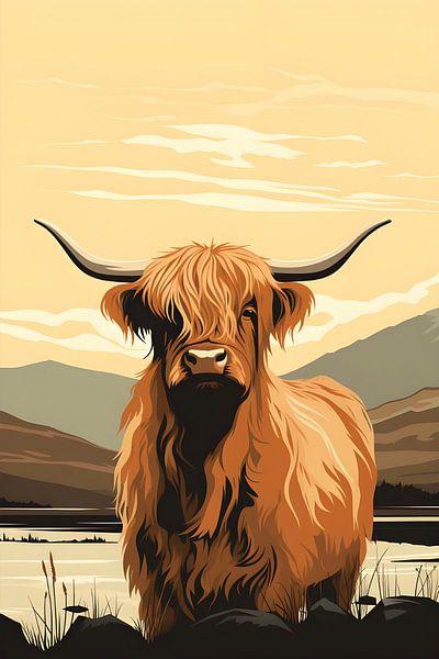 Scottish highlander Portrait by But First Framing