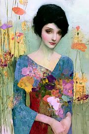Au milieu des fleurs sur Preet Lambon