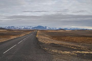 De weg naar Möðrudalur in noord IJsland van Tim Vlielander