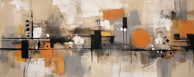 Abstract Oker van Blikvanger Schilderijen