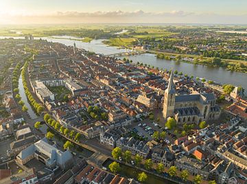 Kampen springtime evening aerial panorama by Sjoerd van der Wal Photography