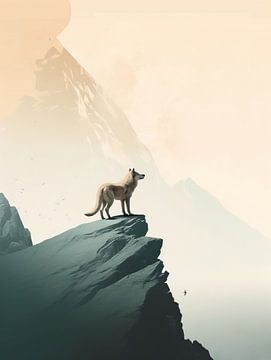 Eenzame hoogte | wolf | simpel van Eva Lee
