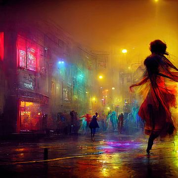 Dansend in de straten tijdens een zwoele zomernacht. Deel 1