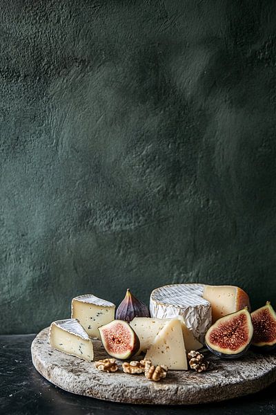 Cheese board with figs and nuts by Imperial Art House