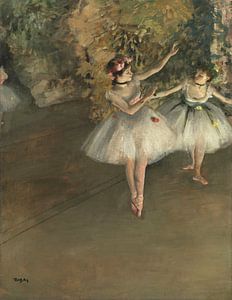 Twee dansers op een podium, Edgar Degas