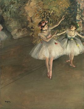 Deux danseuses sur une scène, Edgar Degas