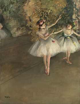 Twee dansers op een podium, Edgar Degas
