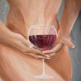 Alleen rode wijn (gezien bij vtwonen) van Krista Kitsz Art