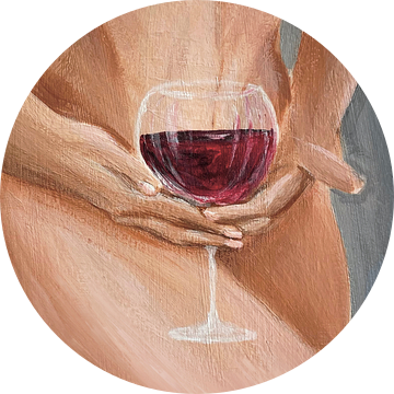 Alleen rode wijn (gezien bij vtwonen) van Krista Kitsz Art